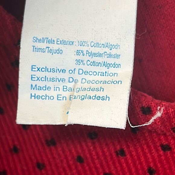 Vtg SAMARA Dress Girls 2T Red Heart Scottie Dog Polka Dot Corduroy Embroidery - Picture 5 of 15
